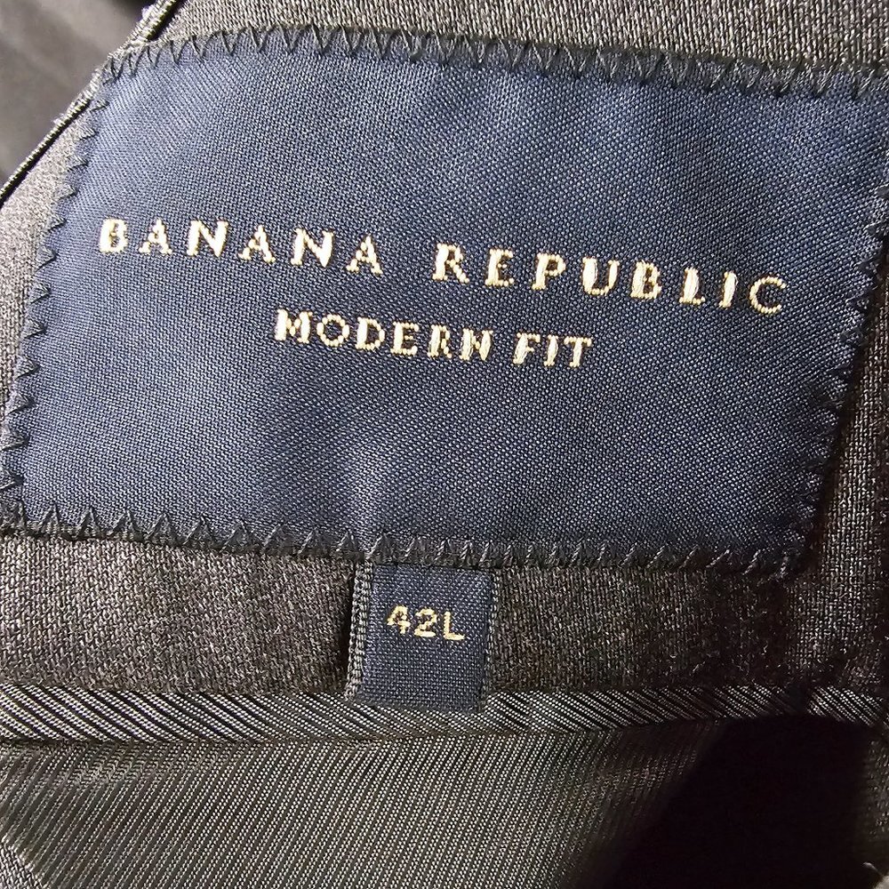 Banana Republic 42L Gray Solid 2-Button Sport Coat Blazer Jacket O912 - Picture 11 of 11